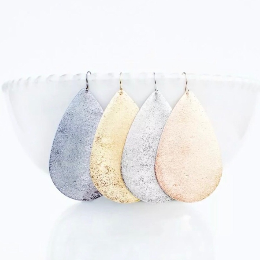 🎉 Metal Teardrop Drop Dangle Earrings